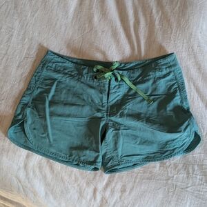Patagonia Green Teal Drawstring Athletic Shorts